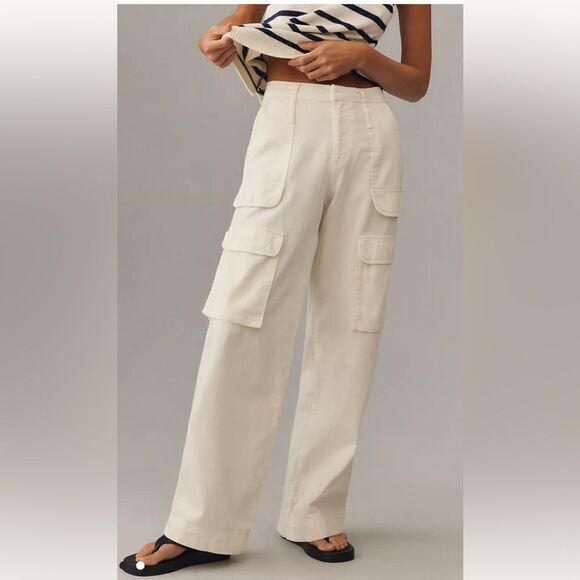 FRAME Relaxed High-Rise Straight-Leg Cargo Jeans - Picture 3 of 7